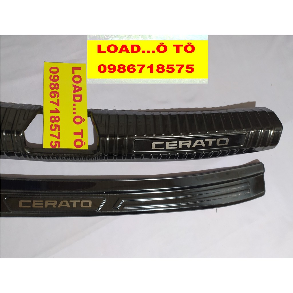 Chống Trầy Cốp Trong, Ngoài Xe Kia Cerato 2019 - 2021 titan, Ốp Bậc Cốp Cerato 2019 - 2021 Load Ô tô