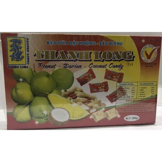 KẸO DỪA BẾN TRE 400g (Đậu phộng sầu riêng) (Hiệu Thanh Long)