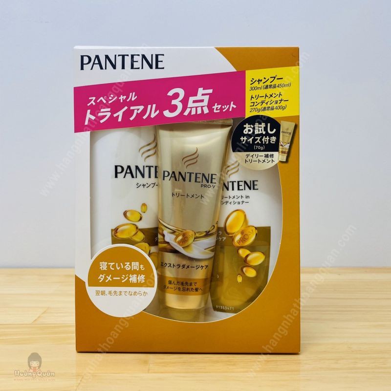 Bộ Dầu Gội & Xã PANTENE SÉT 3 MÀU VÀNG