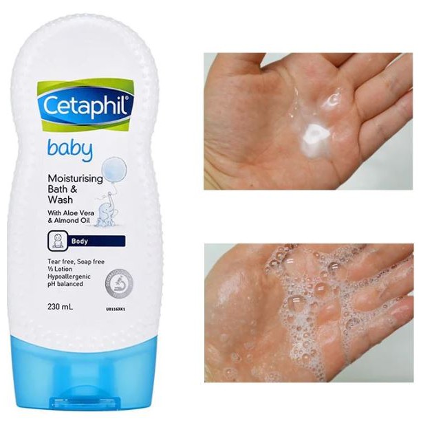 Sữa Tắm Gội Dưỡng Ẩm, Dịu Nhẹ Cho Bé Cetaphil Baby Wash