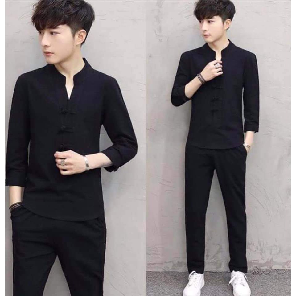 (XẢ HÀNG ) Bộ Quần Áo Đũi Nam Dài Tay,  bộ đũi nam chất cực thích mặc là mê !!!(phong cách khác biết) | BigBuy360 - bigbuy360.vn