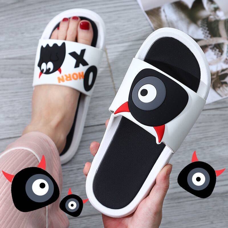 Dép đi trong nhà đế dày họa tiết hoạt hình dễ thương cho cặp đôi