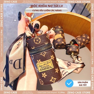 Túi mini LV Móc khóa nơ hình túi xách mini đựng mĩ phẩm son môi tiện lợi móc vào xe máy , ô tô ZENO CASE
