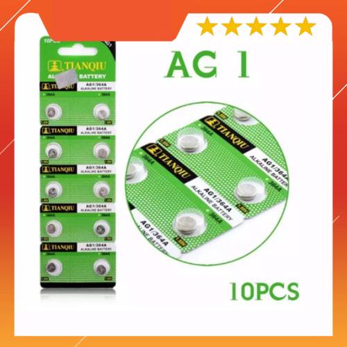 Vỉ 10 Viên Pin AG1/LR621H/364A Tianqiu 1.5v -SGT-