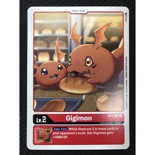 Thẻ bài digimon bt2-001 - gigimon - uncommon