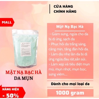 Bột mask bạc hà collagen bạc hà cao cấp loại 1 - giúp dưỡng da và cân bằng độ ẩm cho da