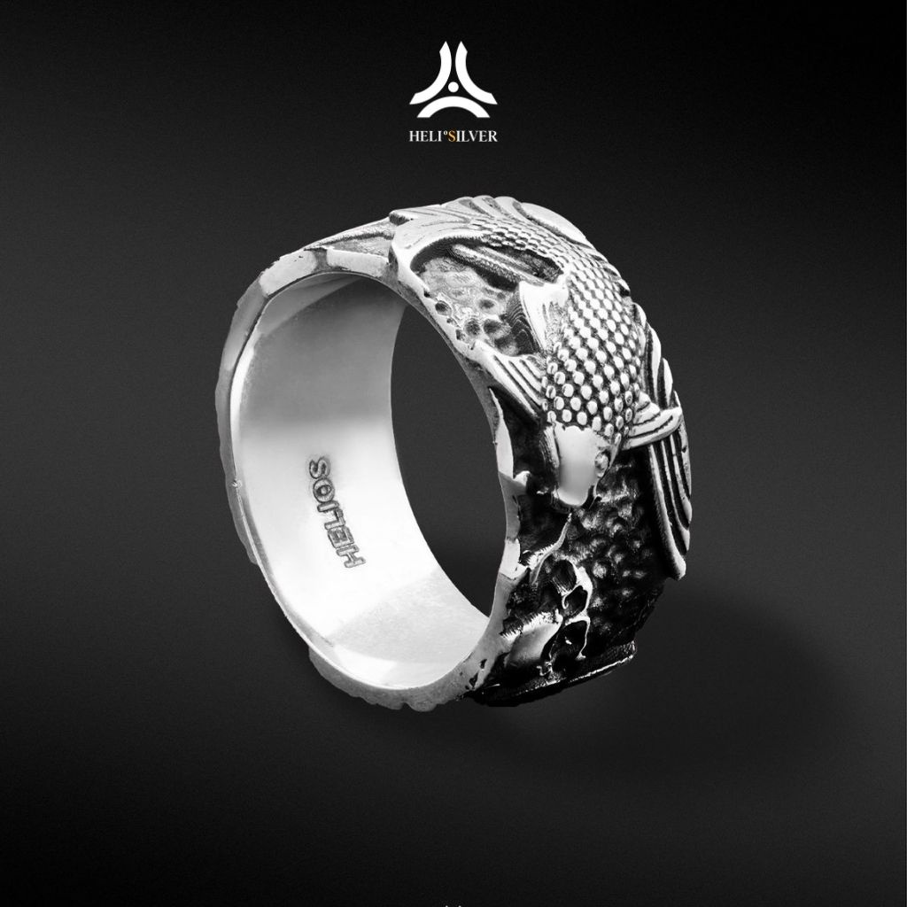 Nhẫn bạc nam, nữ HeliSilver NISHIKIKOI RING Helios Original S925