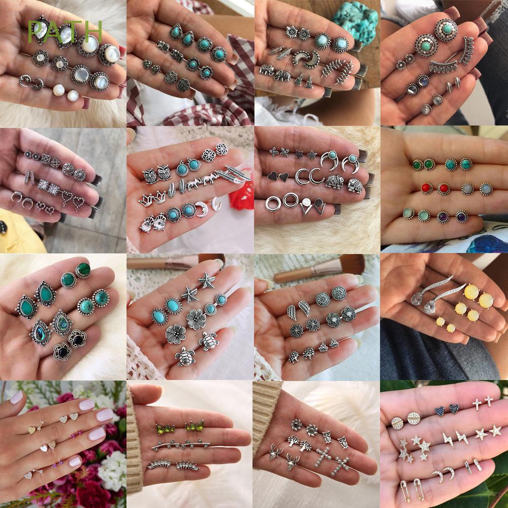 Set 6 đôi khuyên tai phong cách Bohemian cổ điển thanh lịch dành cho nữ