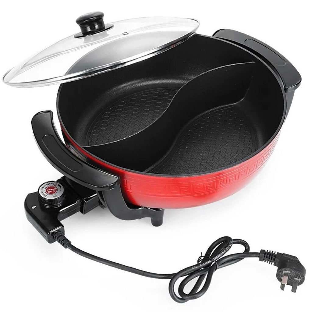 Nồi lẩu điện đa năng 2 ngăn chống dính thế hệ mới.  công suất lớn 1360W. An toàn, tiết kiêm, dễ sử dụng. Bảo hành 2 năm.