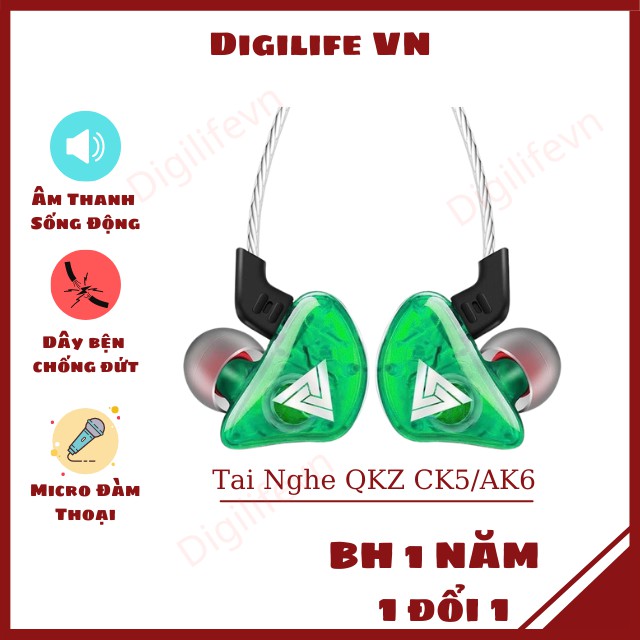 [CÓ MICRO] Tai Nghe Gaming QKZ AK6/CK5 Chống Ồn Chơi Game PUBG Free Fire, Liên Quân, Nghe Nhạc Dance, EDM