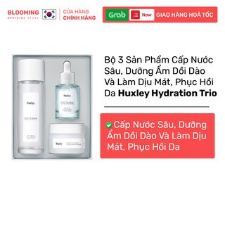 Bộ 3 Sản Phẩm Cấp Nước Sâu, Dưỡng Ẩm Dồi Dào Và Làm Dịu Mát, Phục Hồi Da Huxley Hydration Trio