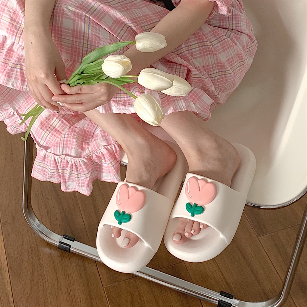 Dép nữ quai ngang hoa tulip Ulzzang - US792