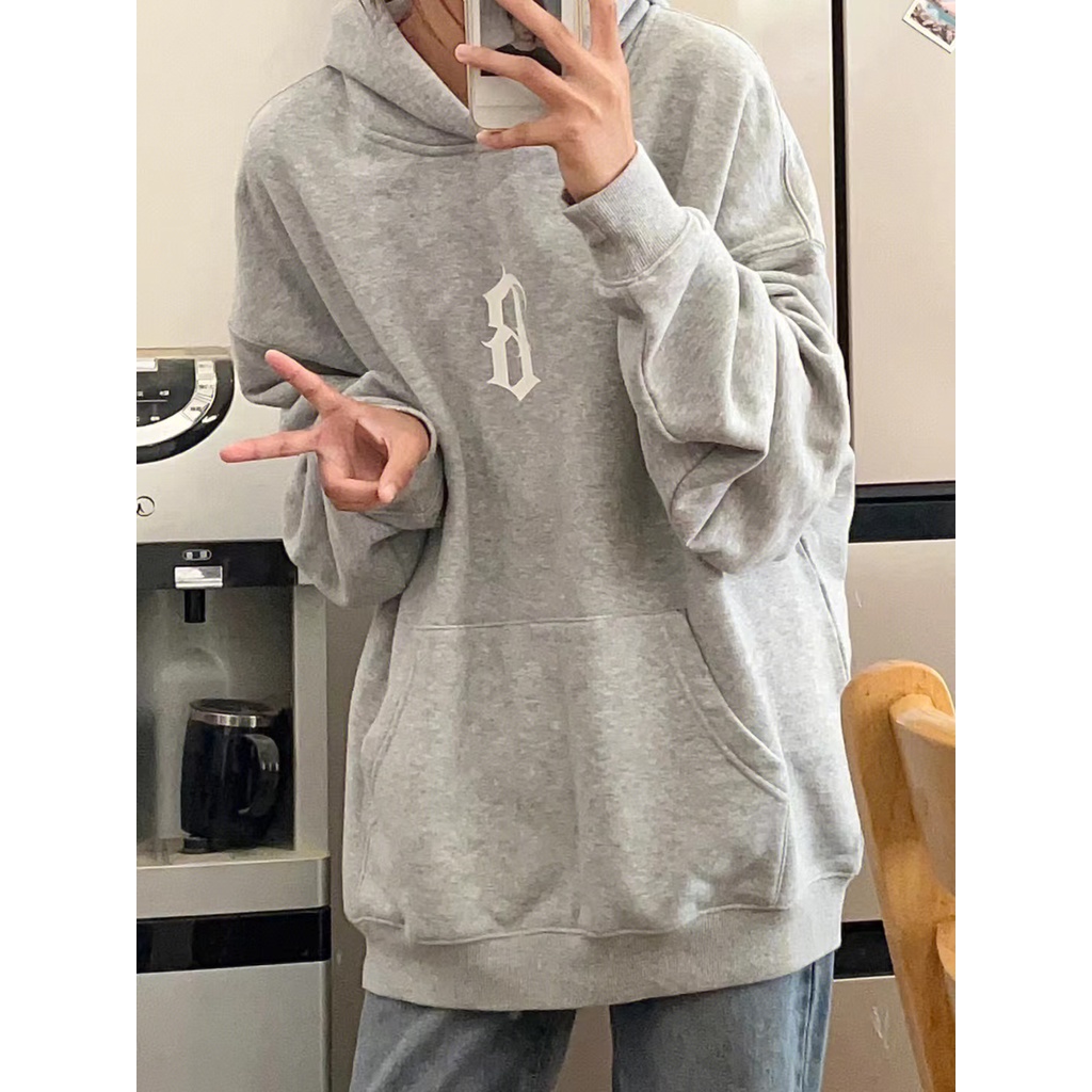 NRVP Áo Hoodie Tay Dài Oversize In Họa Tiết Phong Cách Hàn Quốc Kiểu Mới Cho Nam / Nữ