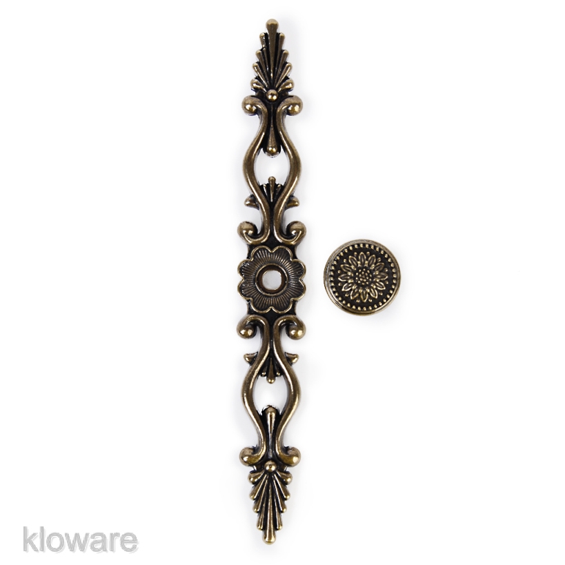 Tay Nắm Cửa Tủ / Ngăn Kéo Bằng Bạc Kiểu Cổ Điển 175mm