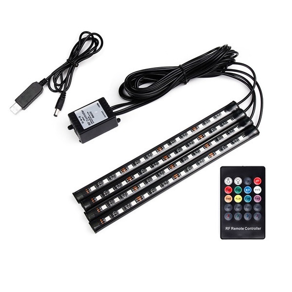 Đèn led gầm, led sàn xe ô tô có cảm biến nháy theo nhạc đầu USB, đầu cắm tẩu