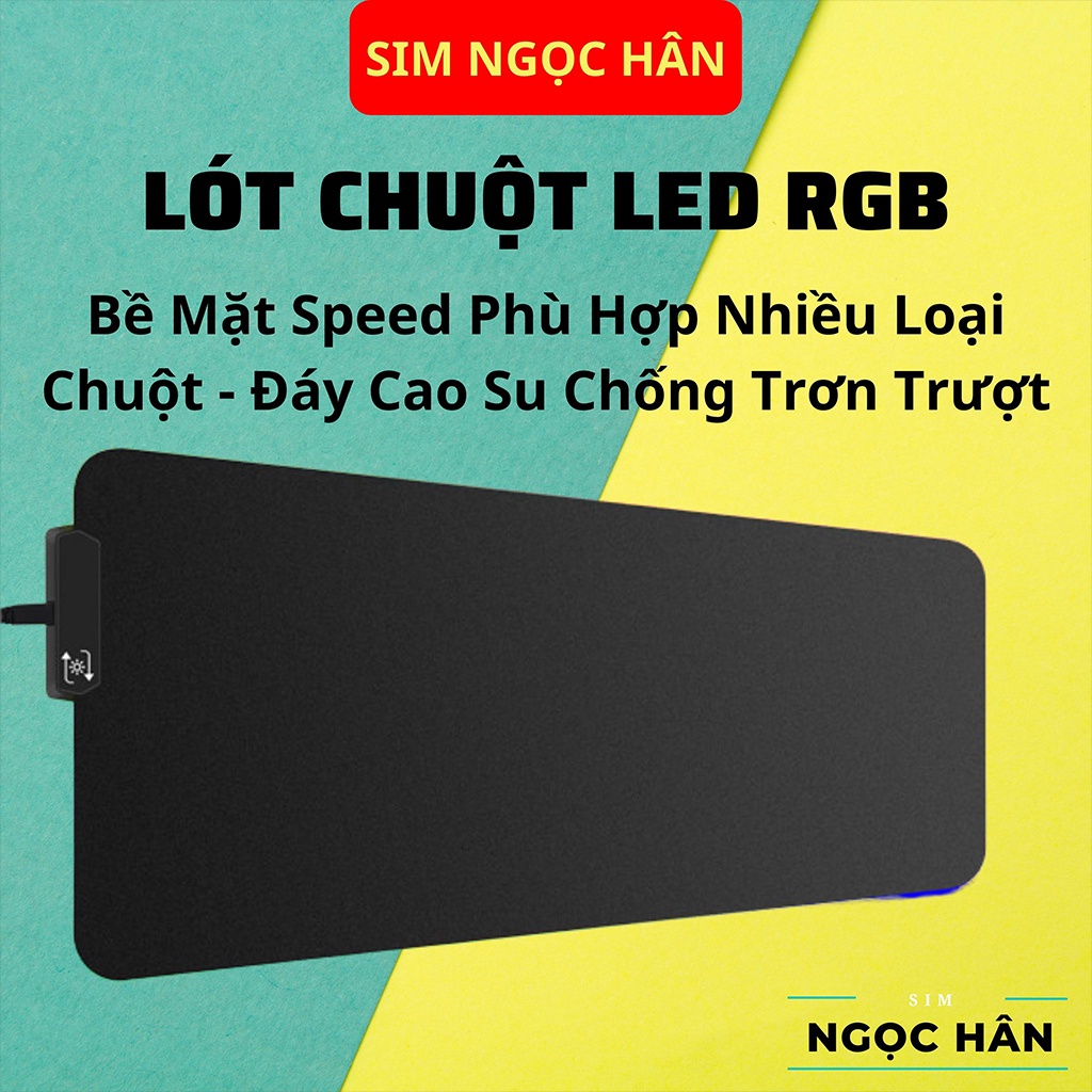 Lót Chuột LED RGB - Pad Chuột Full Box 80x30 &amp; 25x30 - Siêu Dày - Bền - Chống Nước