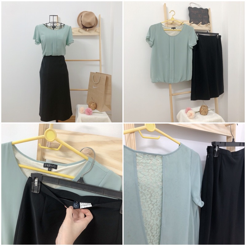 Chân váy Unilo tặng áo trắng siêu đỉnh