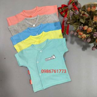 Áo cộc tay sơ sinh 100% cotton mềm mát