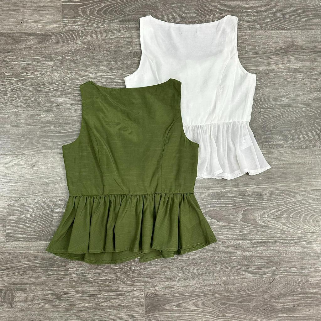 Áo kiểu nữ sát nách thắt nơ