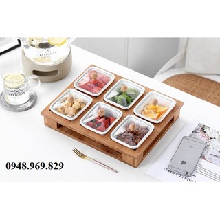 Hũ đựng mứt nắp gỗ, thuỷ tinh