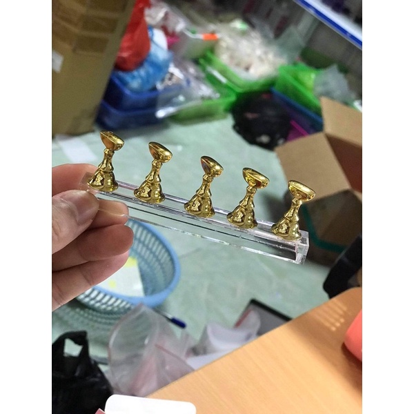 Đế móng nam châm, đế làm mẫu nail, phụ kiện nail, set 5 chiếc