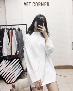 Áo sweater trơn( đen/trắng)