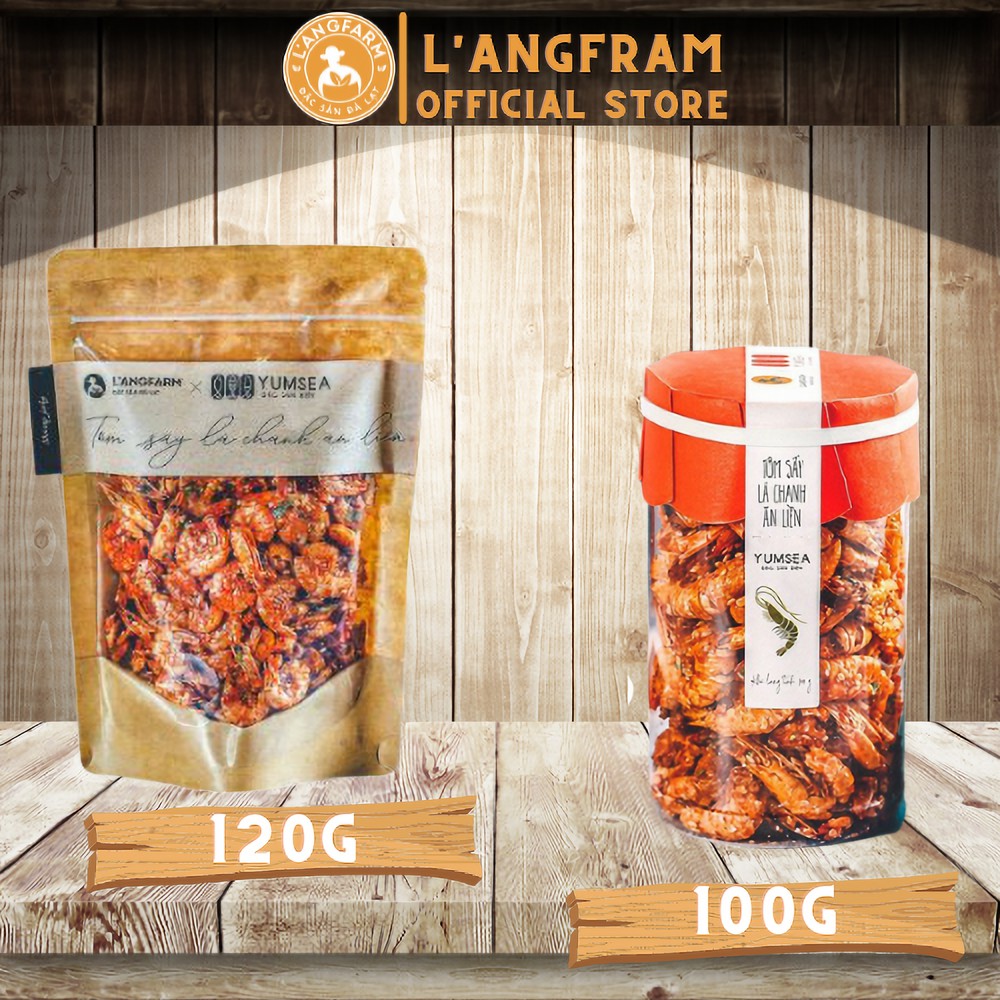Tôm sấy lá chanh ăn liền L'ANGFRAM, Yumsea - Thuộc LANGFRAM, thương hiệu đặc sản Đà Lạt hàng đầu. | BigBuy360 - bigbuy360.vn