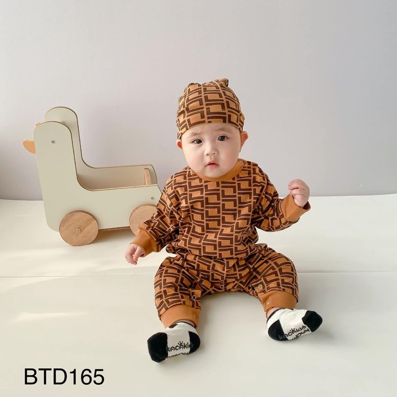 Bộ body cho bé sơ sinh, bộ liền quần hàng nỉ cotton cao cấp sang xịn cho bé từ 6-16 kg