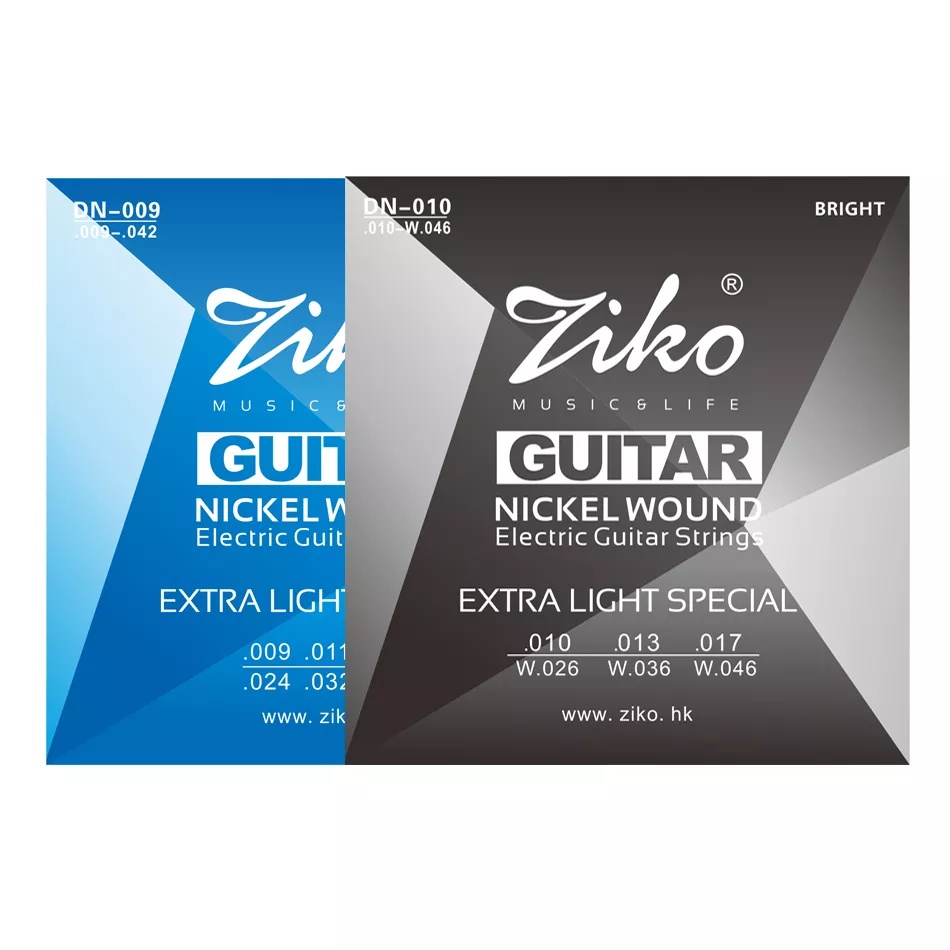 Bộ 6 Dây Đàn Guitar Acoustic, Classic, Electric Ziko DAG010 DAG011 DP010 DP011 DP012 DR010 DR011 DR012 DN009 DN010