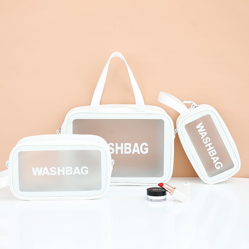 Túi đựng đồ trang điểm mỹ phẩm du lịch WASHBAG chất liệu PU TPU chống thấm