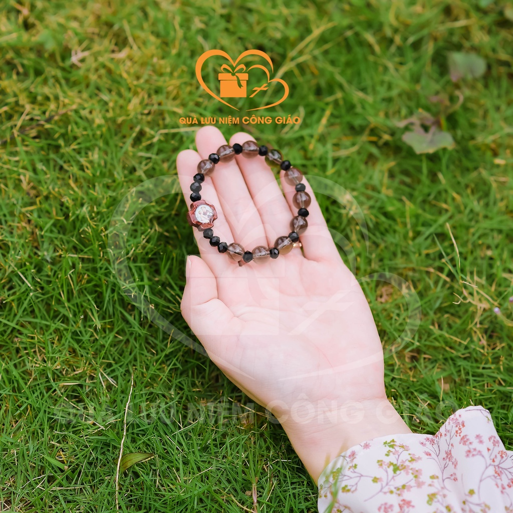 Chuỗi mân côi, vòng mân côi đeo tay đá cách nhựa