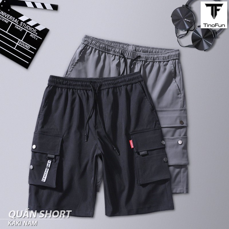 Quần short nam nam nữ Unisex kaki TINOFUN Quần đùi nam MK I dáng lửng túi hộp  có chun co giãn cho mùa hè 5 màu
