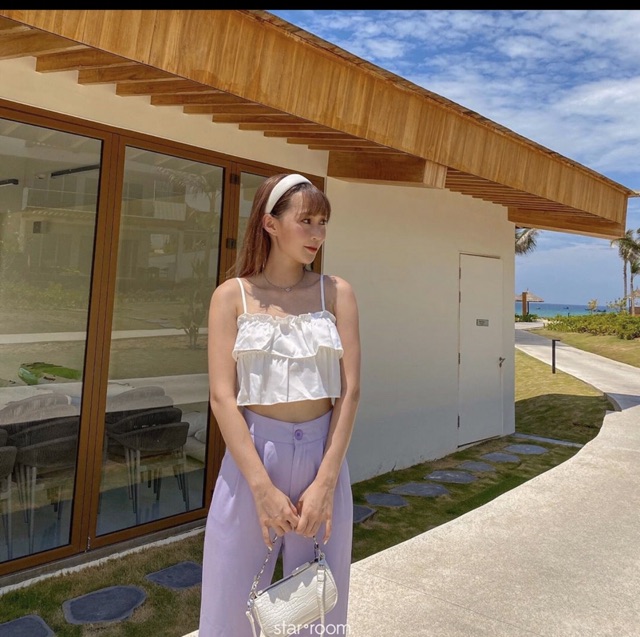 Quần tím xẻ gấu star room