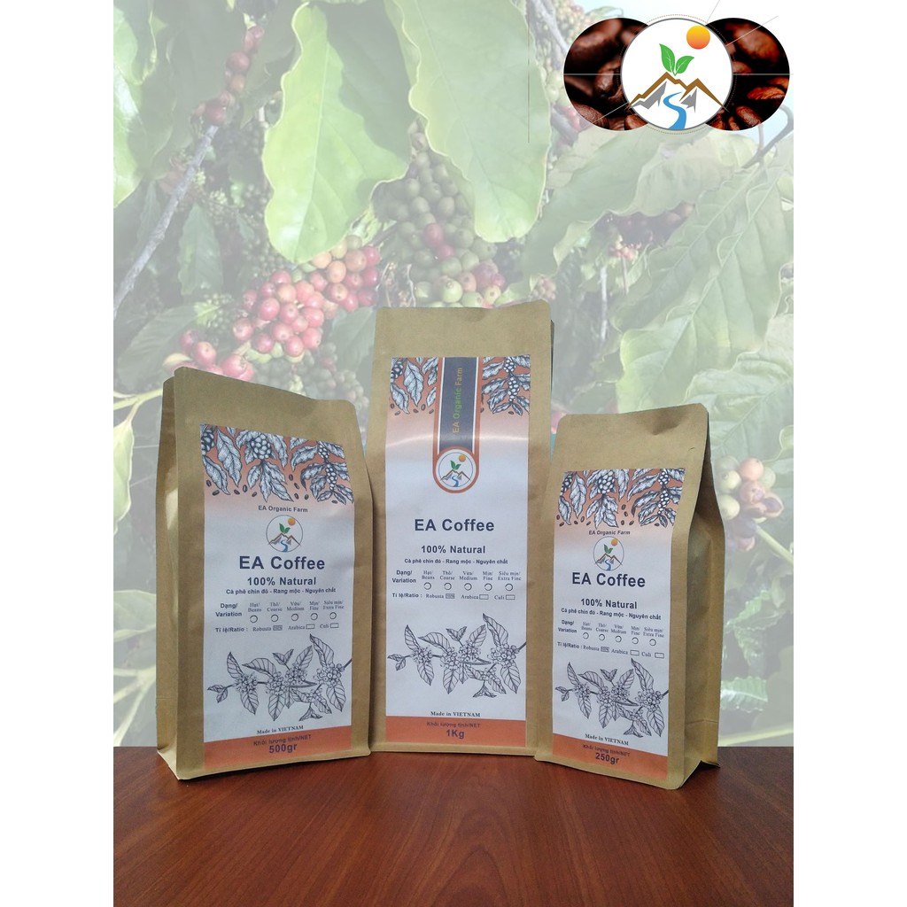 Cà Phê Robusta 100% - Công thức rang xay thủ công đặc biệt - Nguyên chất  - Vị đắng đậm thơm nồng