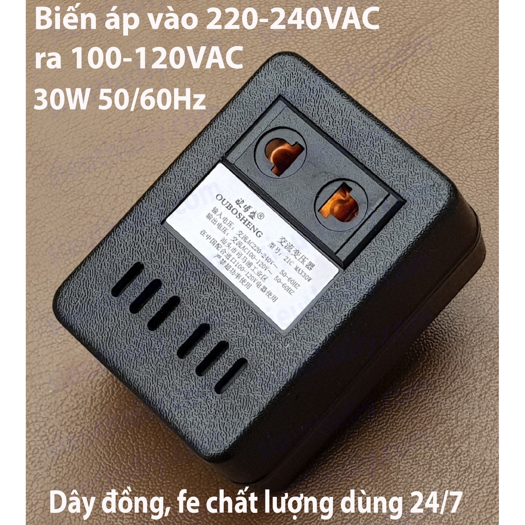 Biến áp ra 100V110V120VAC cho đồ điện Mỹ Nhật nhỏ