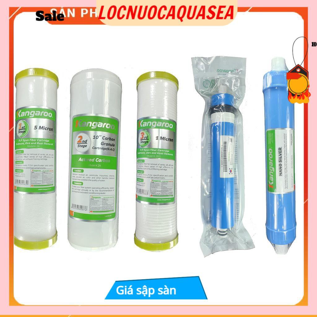 Giá Sốc Combo 5 lõi lọc nước Kangaroo số 1,2,3,4,5 👉 Bộ Từ 1 Đến 5 Của Máy Lọc Nước Kangaroo