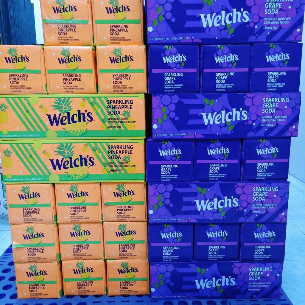 [SỈ THÙNG 12 LON] NƯỚC NGỌT MỸ WELCH'S NHO DÂU DỨA FRUIT FANTA XÁ XỊ A&amp;W CHUẨN USA UỐNG CỰC THƠM NGON QUÀ TẾT SÁNG TRỌNG