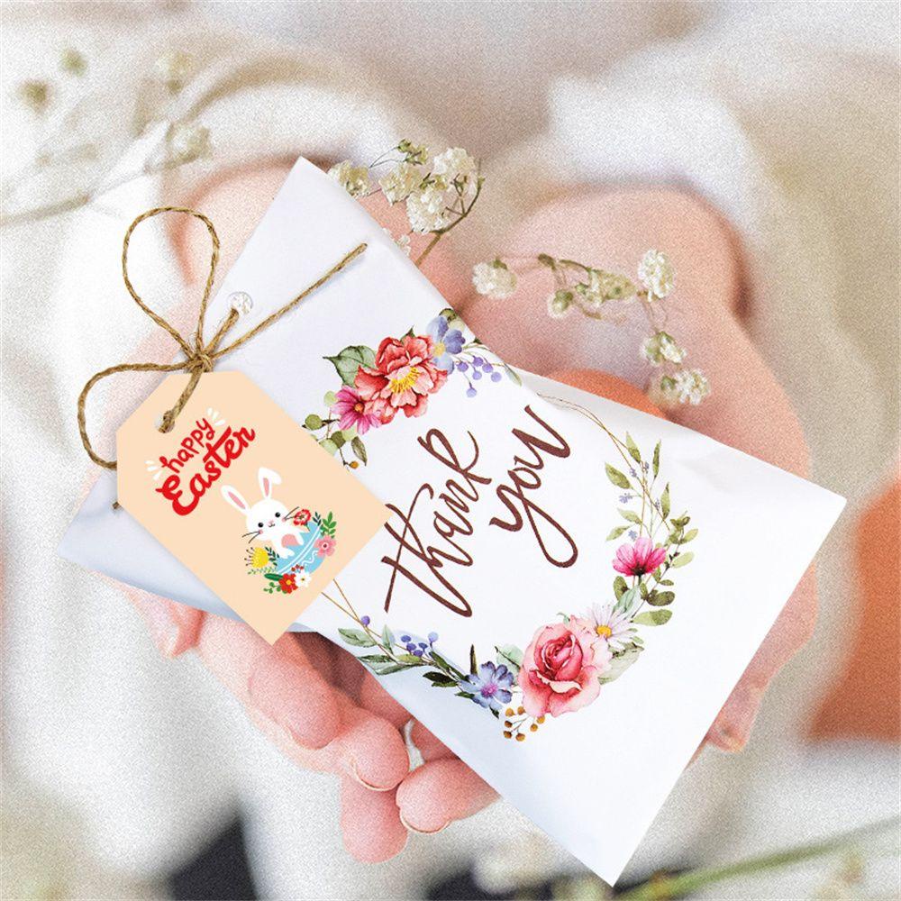 .Set 24 Nhãn Dán Dùng Gói Quà / Kẹo In Hoa Xinh Xắn