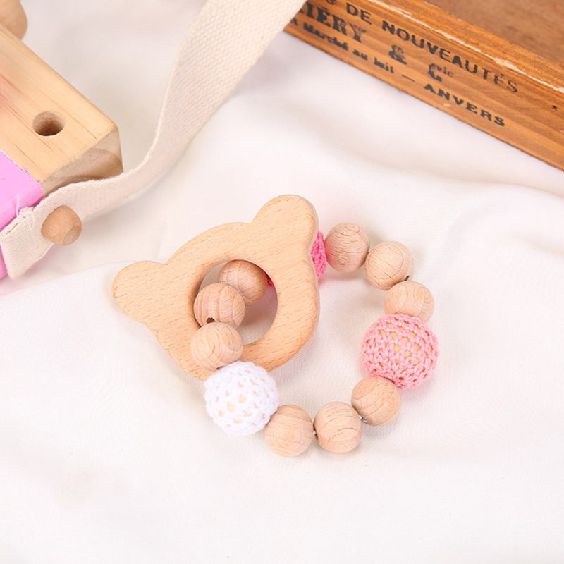 Bộ 3 Món Vòng Đeo Tay / Núm Vú Giả / Kẹp Núm Vú Giả Gặm Nướu Cho