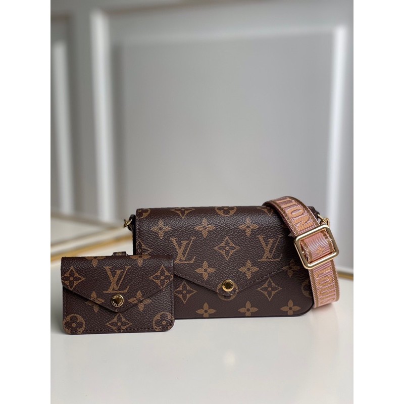 túi đeo chéo nữ dây đeo bằng vải một ngăn to phụ kiện ví mini nhỏ louis vuitton LV