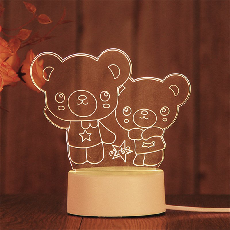 Đèn Led 3D để bàn trang trí nhiều hình đẹp - Cute