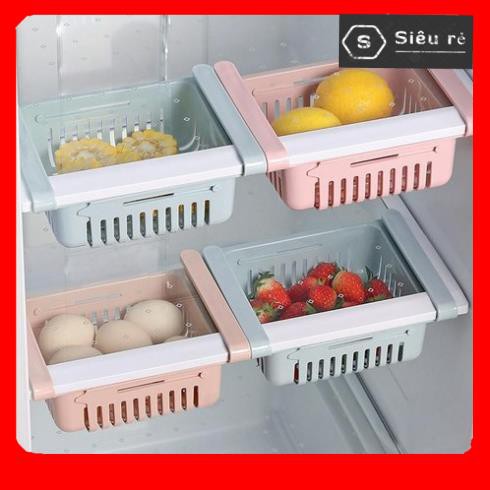 Khay rổ nhựa kéo dài đựng thức ăn thực phẩm trong tủ lạnh thông minh tiện dụng (MS1823)