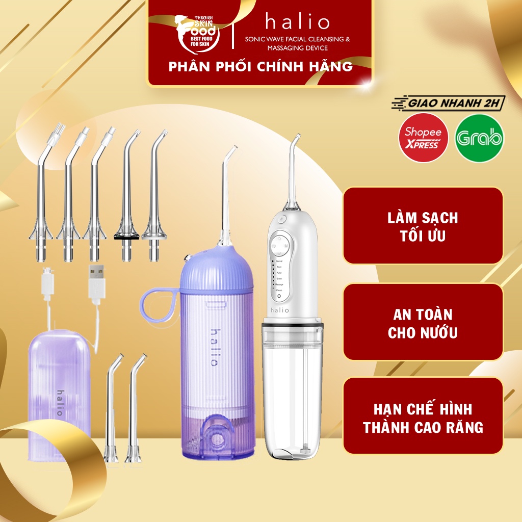 Máy Tăm Nước Cầm Tay Làm Sạch Răng Miệng, Chăm Sóc Nướu Halio Professional, UltraClean Cordless Oral Irrigator