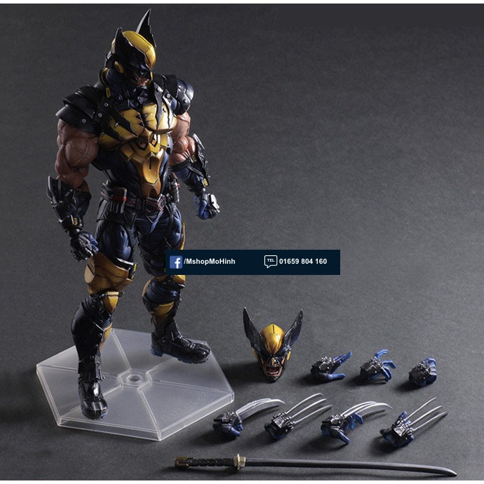 Mô hình Wolverin Play Arts Kai Trung Quốc - cao khoang 26cm