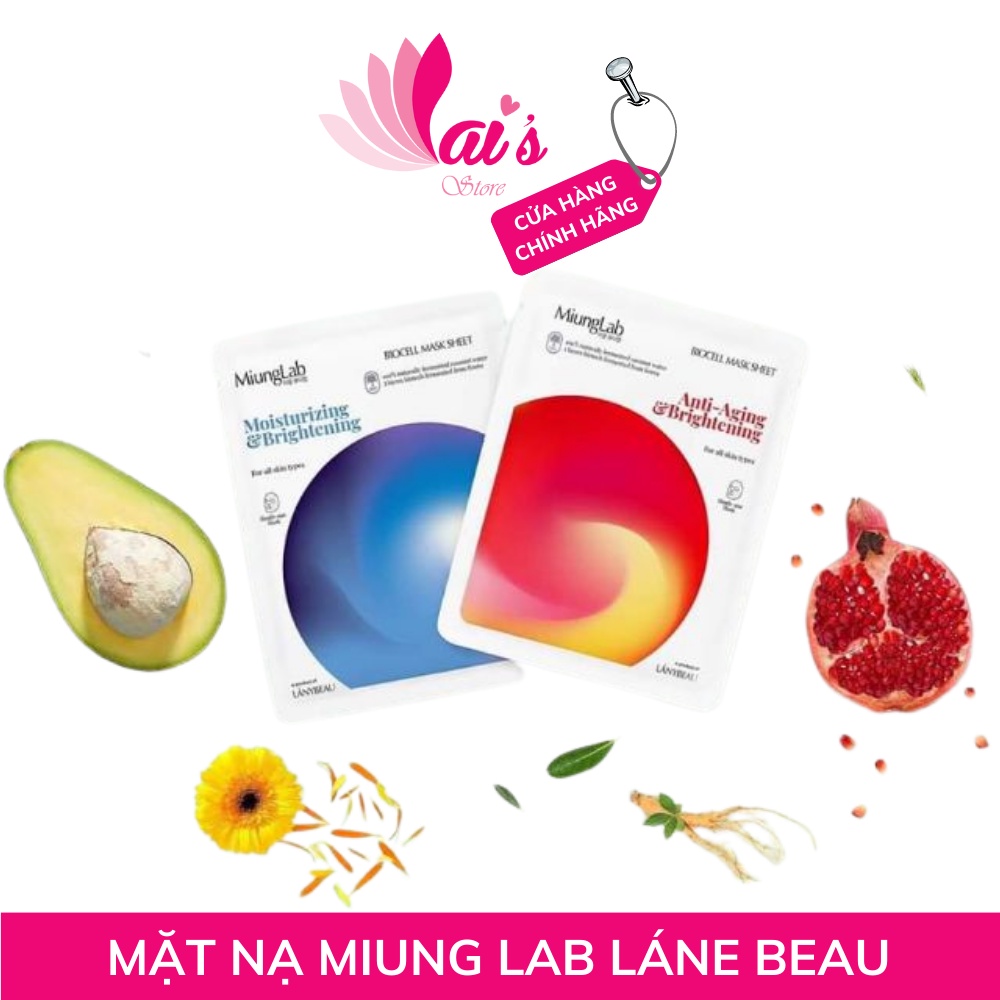 Mặt Nạ Miung Lab LÁNYBEAU Lựu Đỏ, Bơ, Ốc Sên, Tràm Trà, Chống Lão Hóa, Cấp Ẩm, Trắng Sáng, Căng Mịn Hàn Quốc Chính Hãng