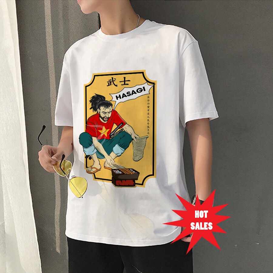 <SMLshop> ÁO THUN NAM NỮ YASUO QUẠT CHẢ (trắng) | BigBuy360 - bigbuy360.vn