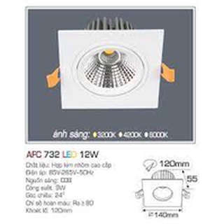 Đèn led âm trần tròn anfaco afc-732- 5w,7w,9w,12w