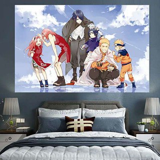 Thảm treo trang trí nội thất in họa tiết nhân vật trong phim hoạt hình Naruto