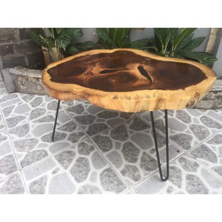 Bàn trà cafe gỗ me tây nguyên tấm