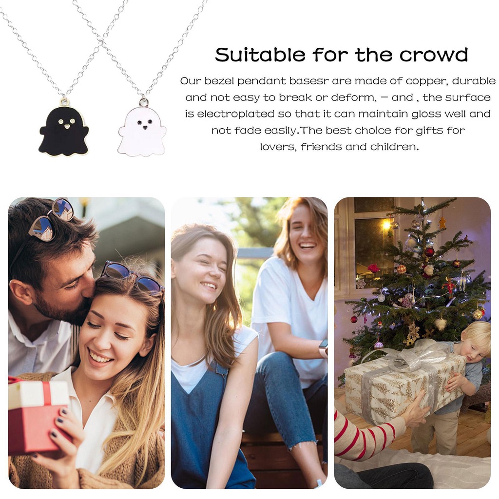 Vòng cổ Mặt Hình Ma Màu Trắng Đen Cá Tính C9M7